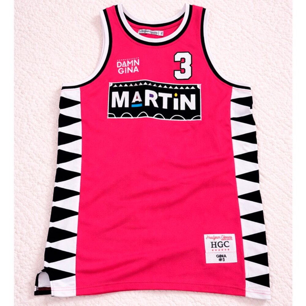 Headgear Classics Martin Damn Gina Basketball Jersey Pink Retro 90s XXL